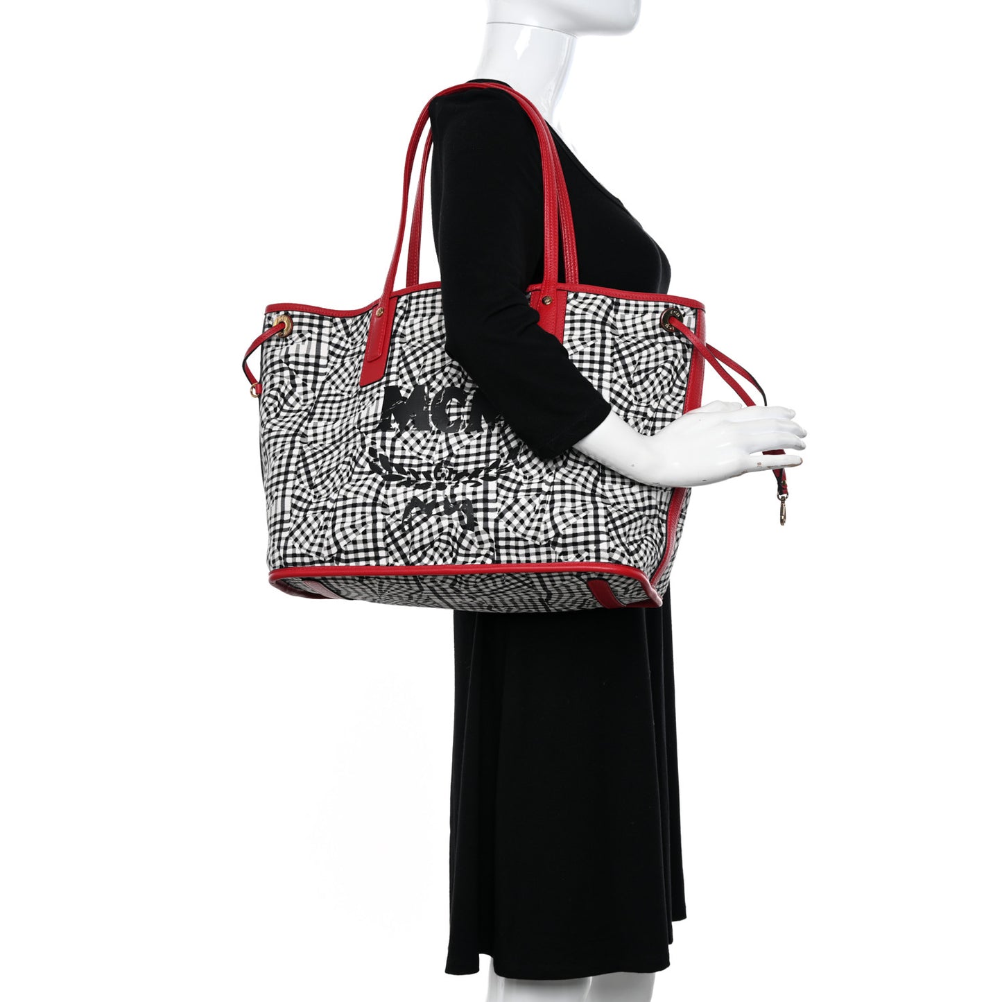 Visetos Medium Liz Reversible Shopper Tote Ruby Red