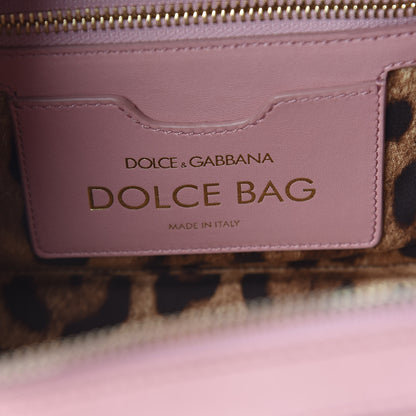Dolce & Gabbana Lambskin Watersnake Embellished Lucia Shoulder Bag Rosa 6 of 10
