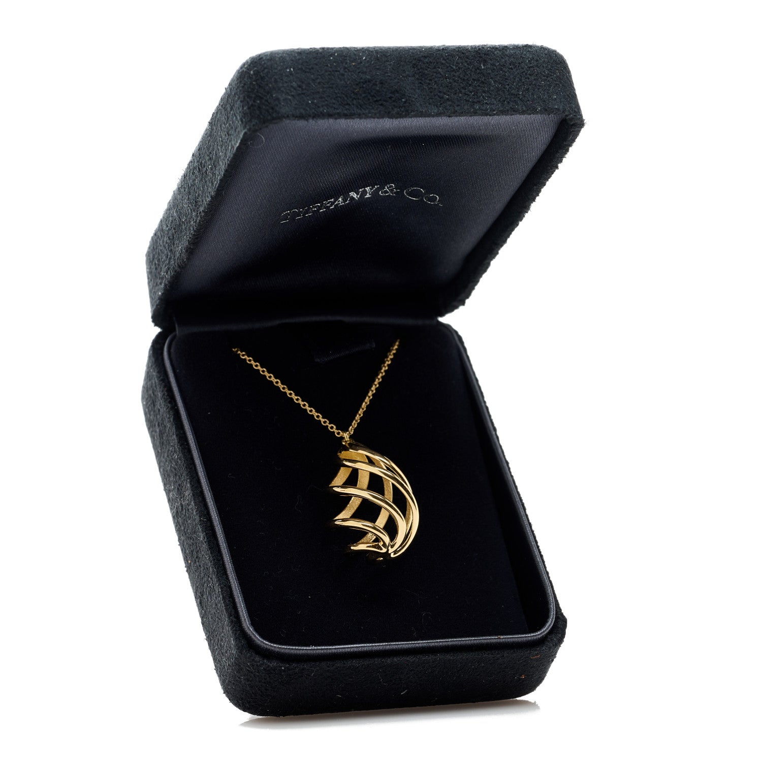 Tiffany 18K Yellow Gold Paloma Picasso Venezia Luce Pendant Necklace 6 of 7
