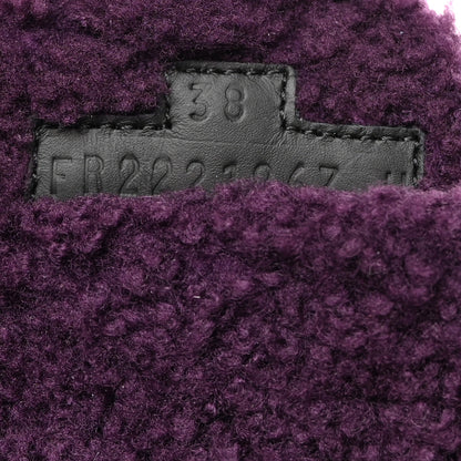 Hermes Woolskin Womens Chypre Sandals 38 Violet Fonce 7 of 9