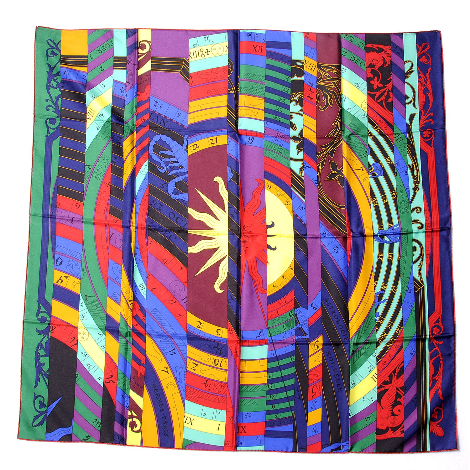 Hermes Silk Astrologie Nouvelle Scarf 90 Red 2 of 6