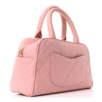 Chanel Caviar Quilted Small Bowler Pink 3 of 10