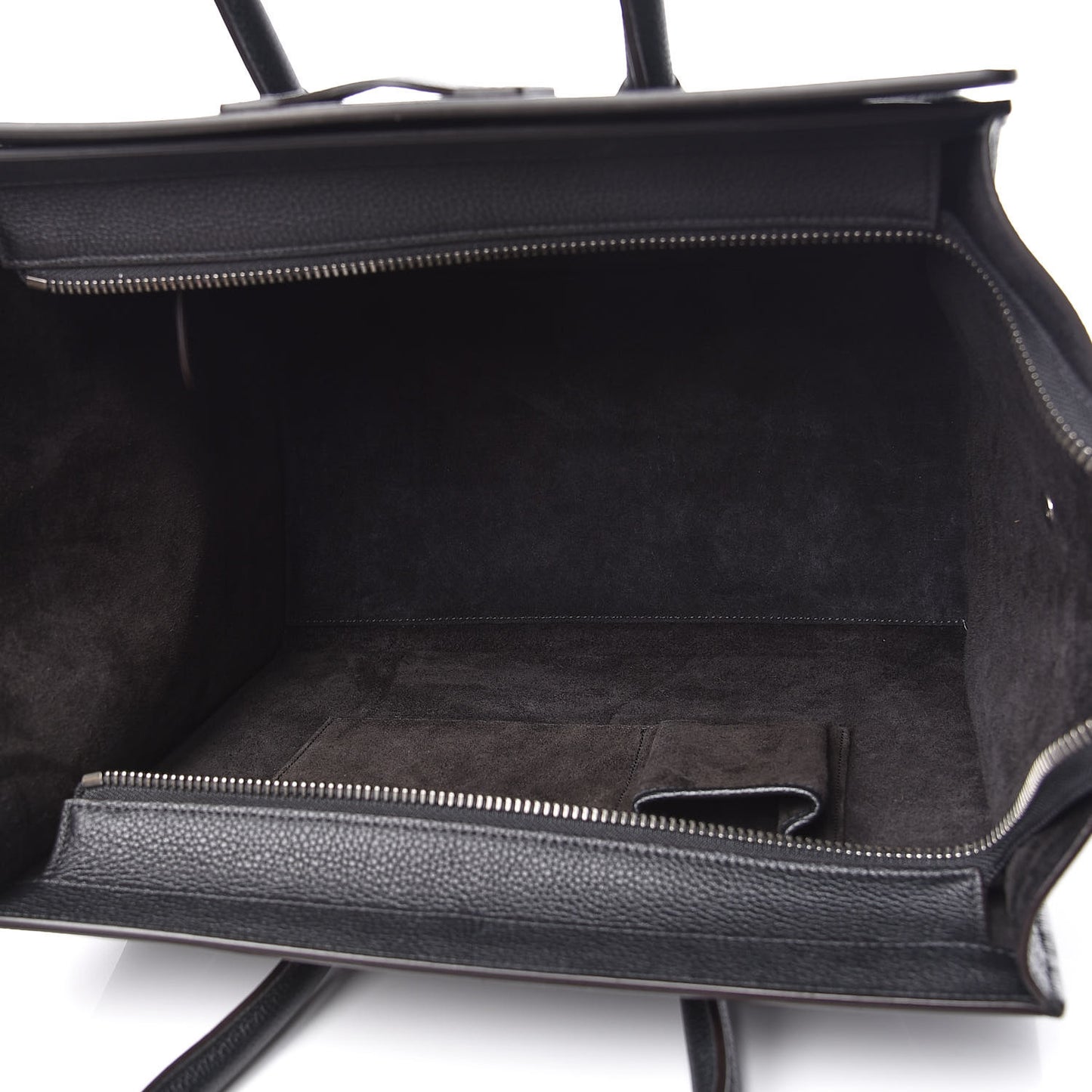 Drummed Calfskin Mini Luggage Black