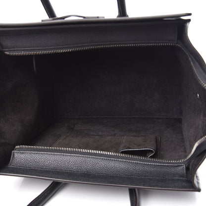 Celine Drummed Calfskin Mini Luggage Black 5 of 13
