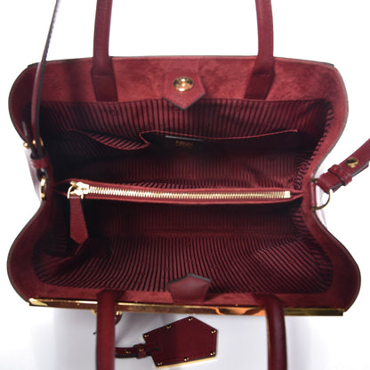 Fendi Vitello Elite Regular 2Jours Tote Rosso Scuro Ciliegia 5 of 10