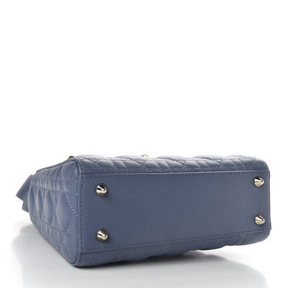 Christian Dior Lambskin Cannage Small My ABCDior Lady Dior Denim Blue 4 of 9