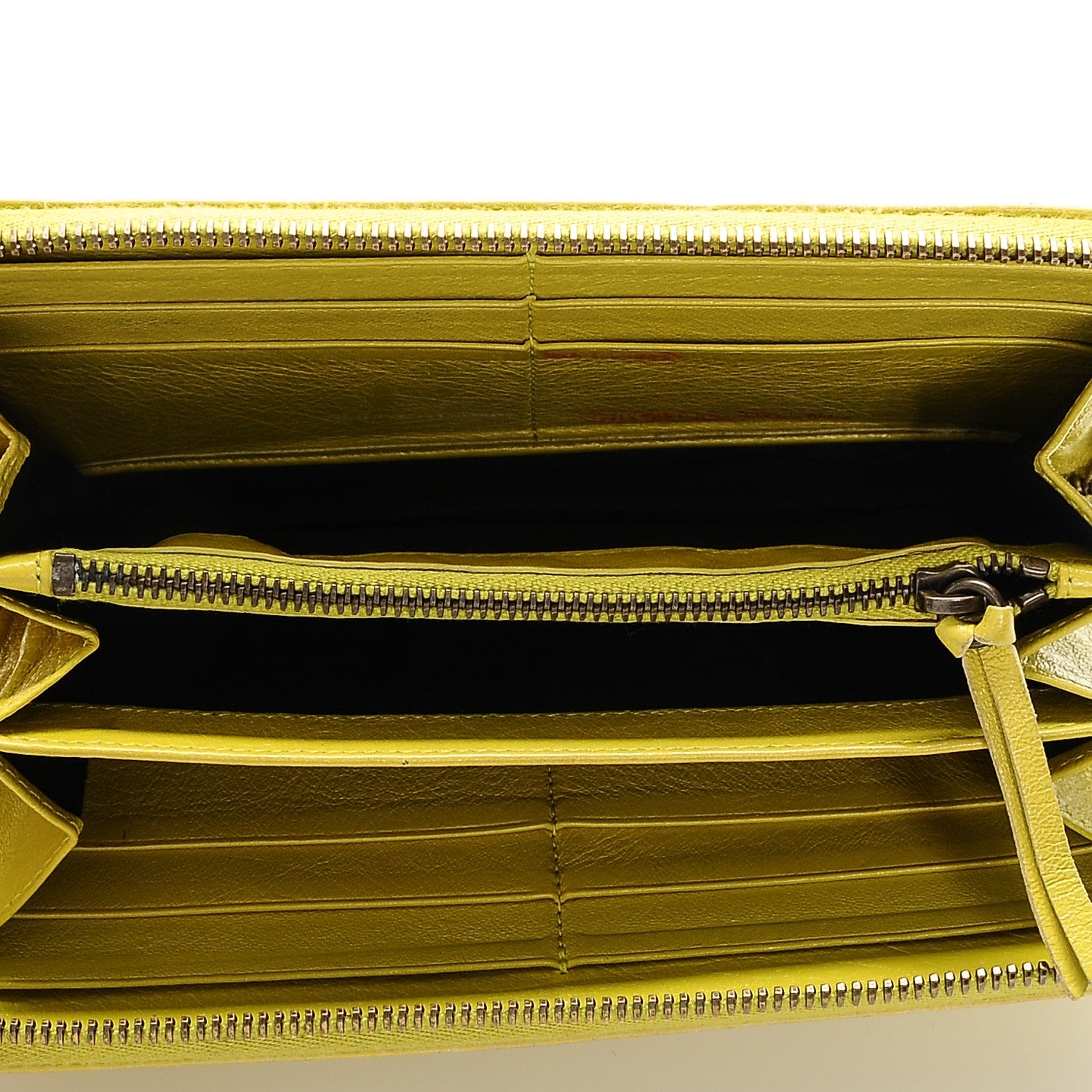 Balenciaga Agneau Classic Hardware Continental Zip Around Wallet Jaune Poussin 5 of 7
