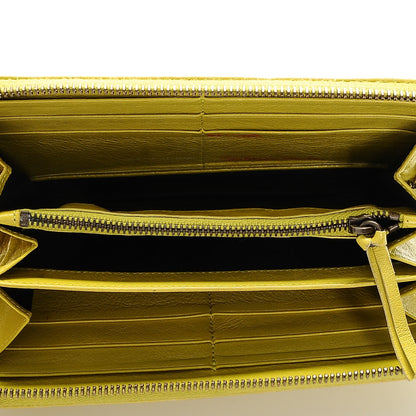 Balenciaga Agneau Classic Hardware Continental Zip Around Wallet Jaune Poussin 5 of 7