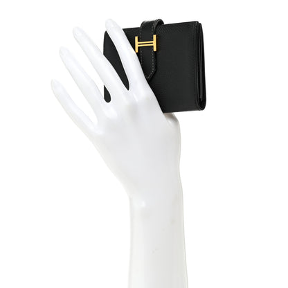 Hermes Epsom Bearn Card Holder Wallet Black 2 of 6