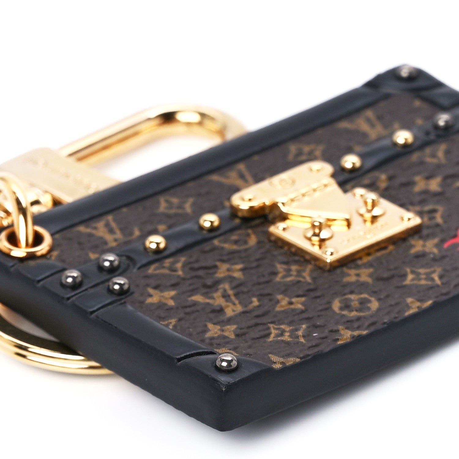 Louis Vuitton Petite Malle Bag Charm Key Holder Brown 7 of 8