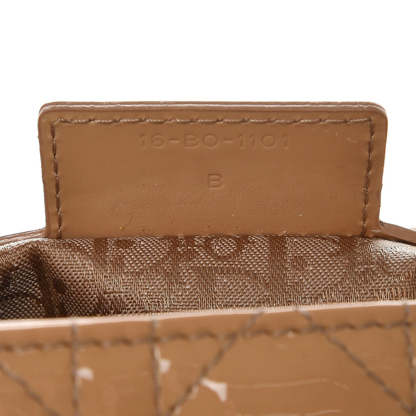 Patent Cannage Medium Lady Dior Beige