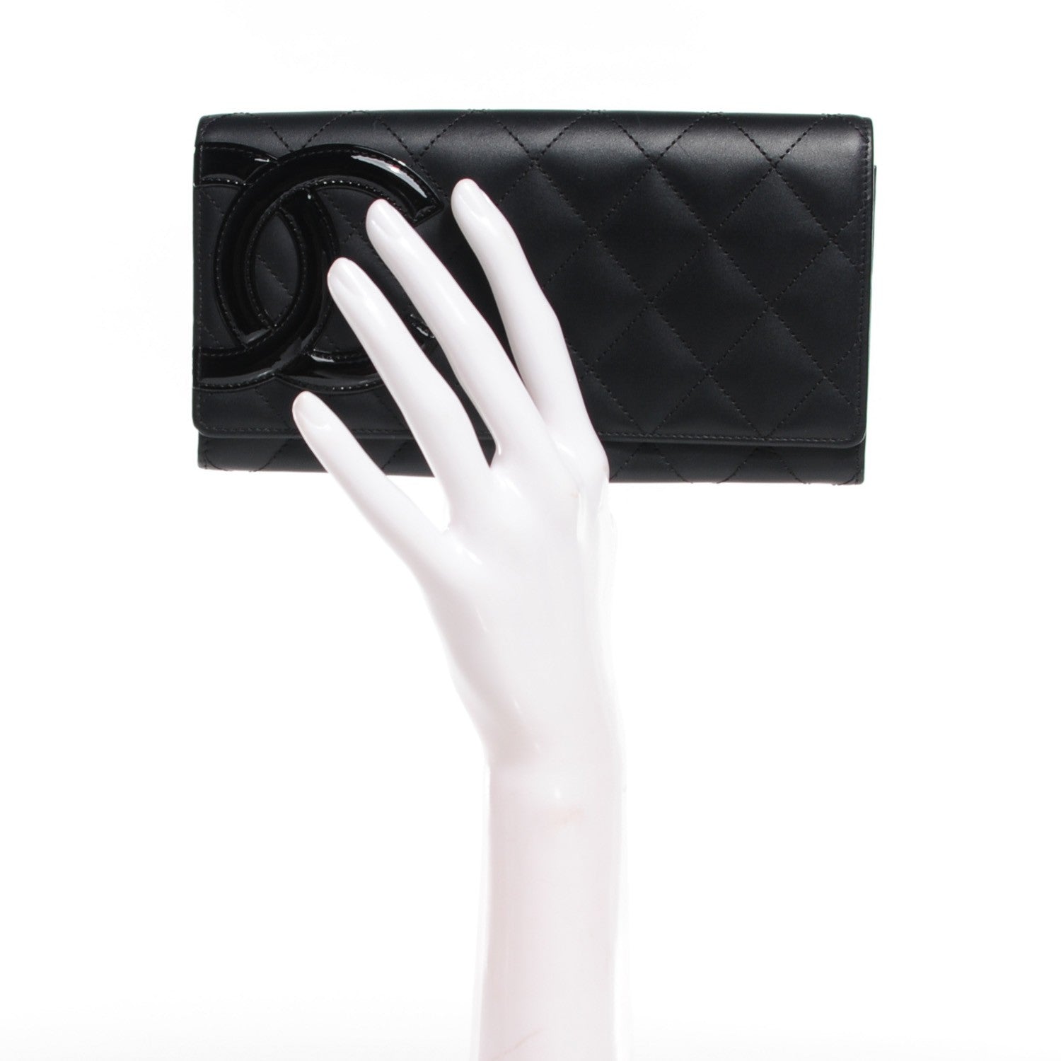 Chanel Calfskin Quilted Cambon Flap Wallet Black 2 of 8