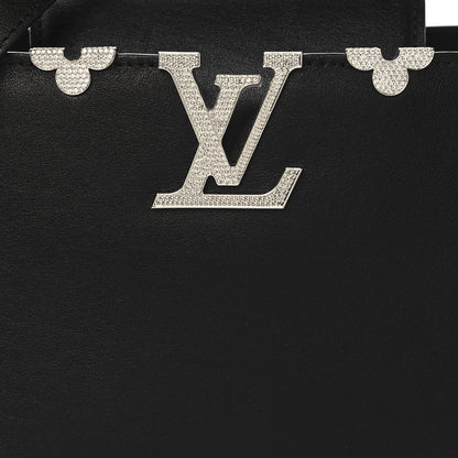 Louis Vuitton Smooth Calfskin Crystal Flowers Capucines BB Black 7 of 9