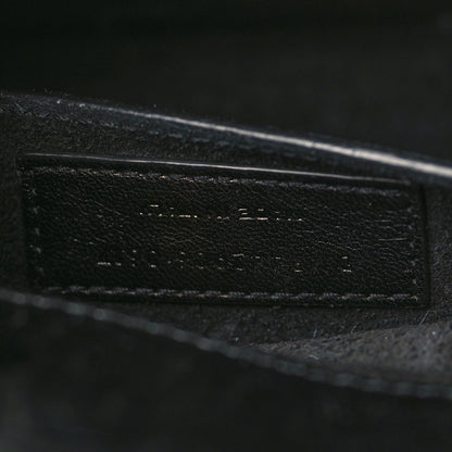 Saint Laurent Calfskin Crocodile Embossed Medium Monogram Sunset Black 7 of 11