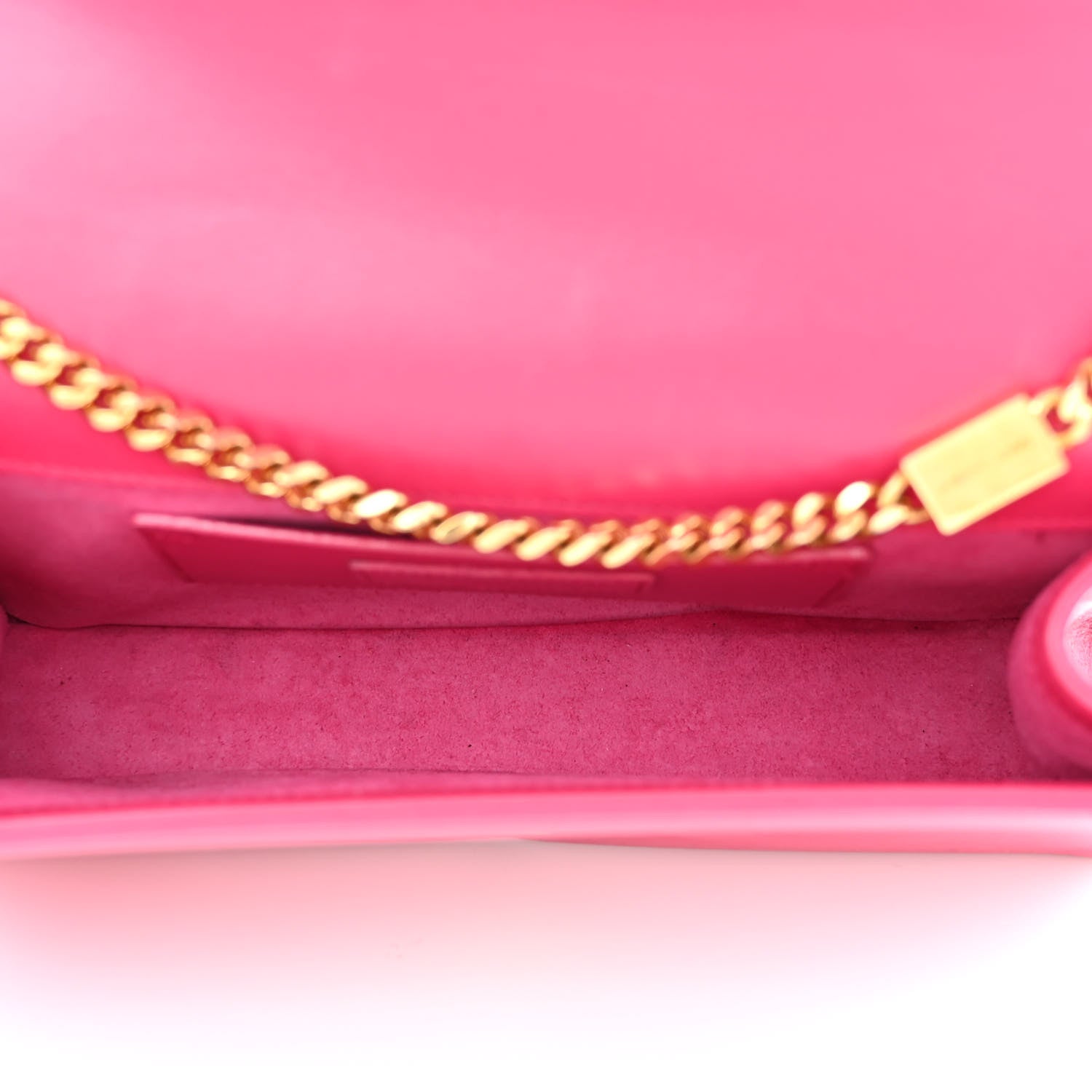 Saint Laurent Smooth Calfskin Classic Monogram Kate Tassel Chain Wallet Pink 5 of 12