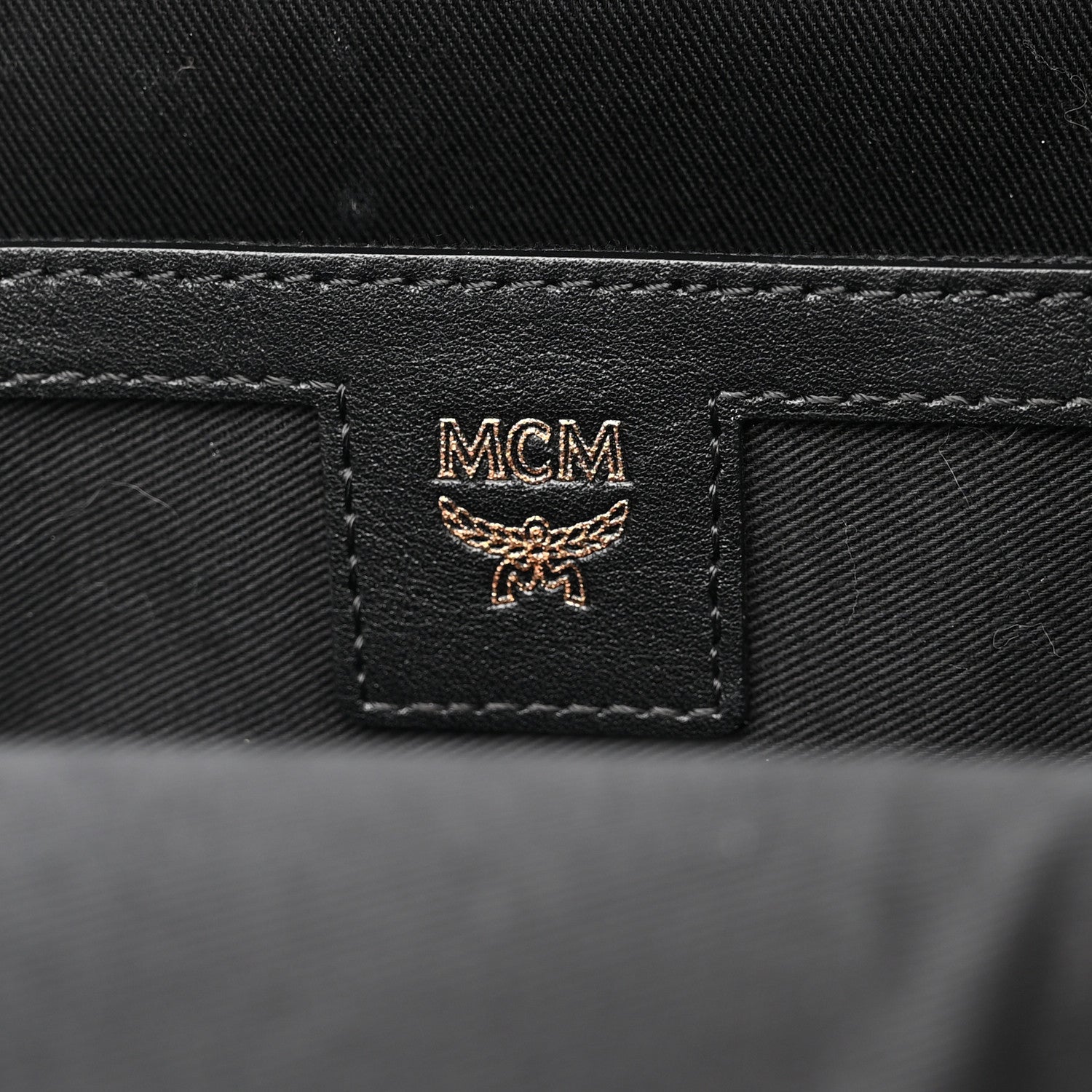 MCM Visetos Chevron Stripe Small Stark Backpack Black 5 of 9