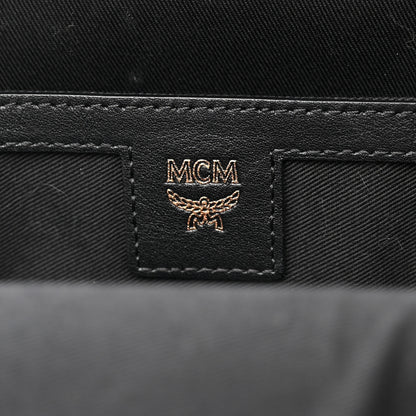 MCM Visetos Chevron Stripe Small Stark Backpack Black 5 of 9