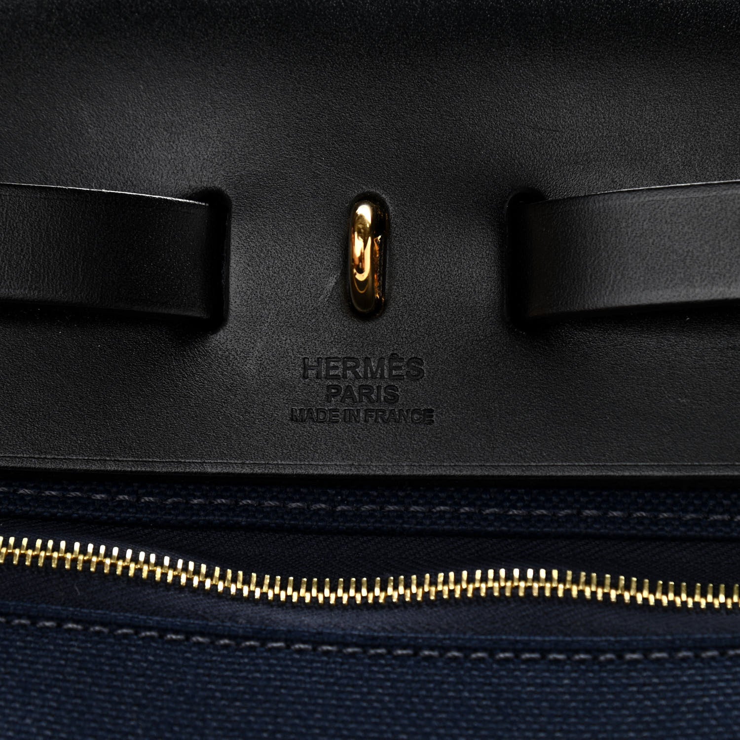 Hermes Military Toile Vache Hunter Herbag Zip PM 31 Black Bleu Indigo 7 of 13
