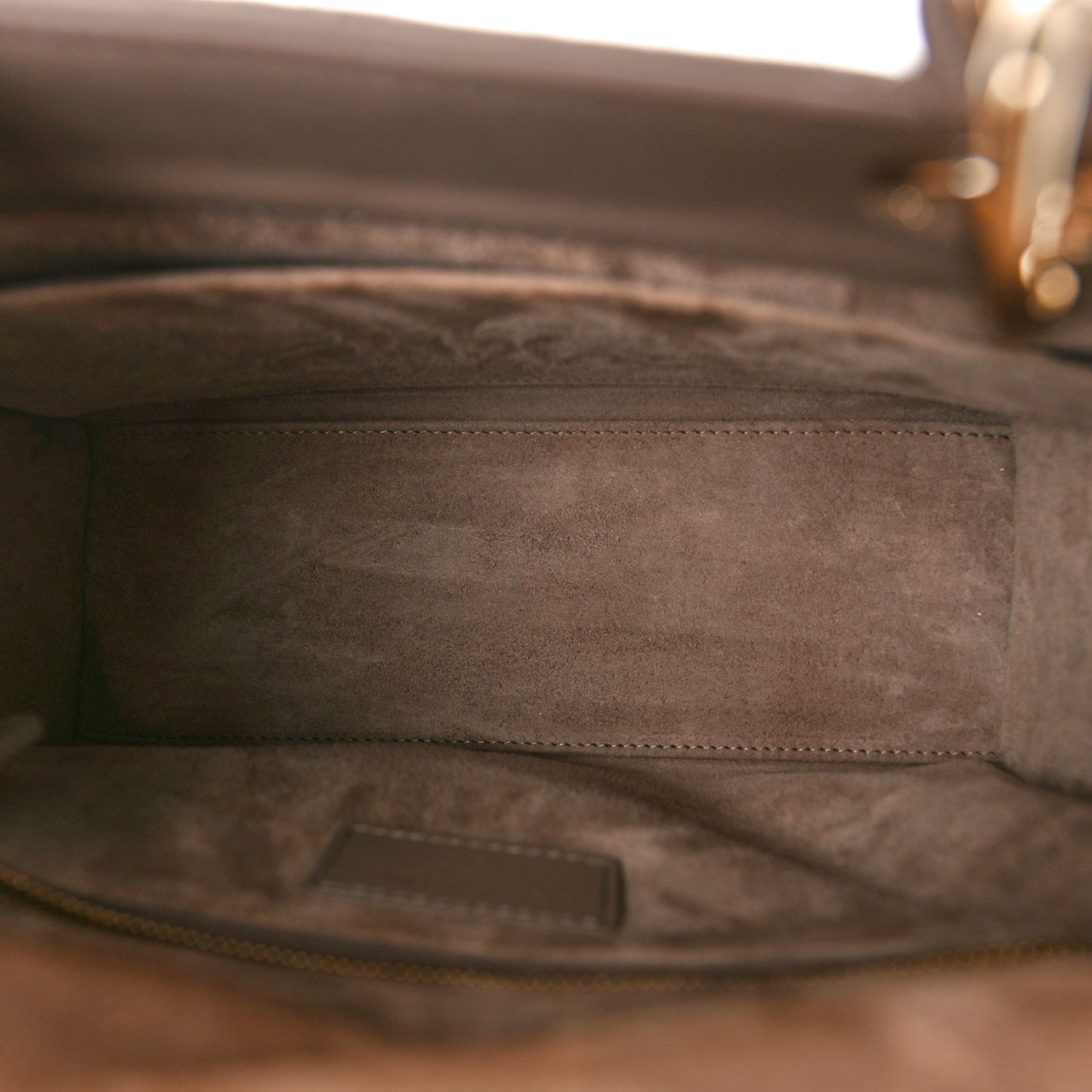 Lambskin Cannage Medium Lady Dior Warm Taupe