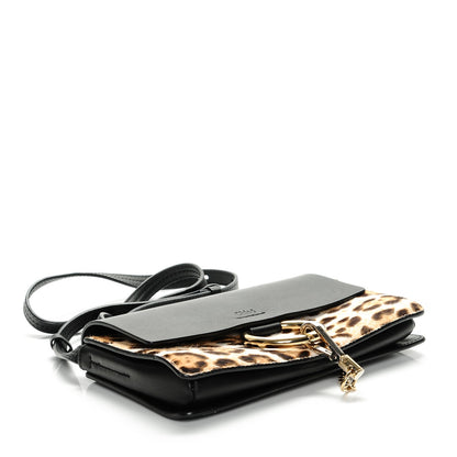 Chloe Calfskin Pony Hair Leopard Print Small Faye Shoulder Bag Abstract White 4 of 6