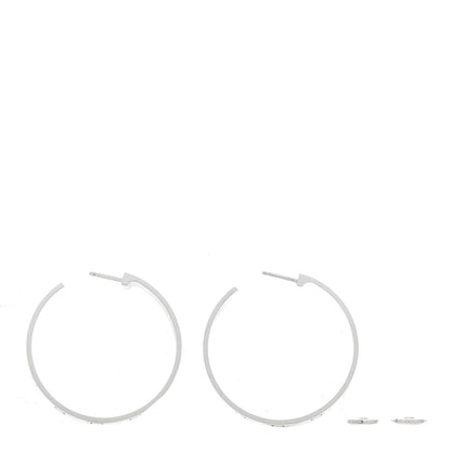 Cartier 18K White Gold Large LOVE Hoop Earrings 3 of 5