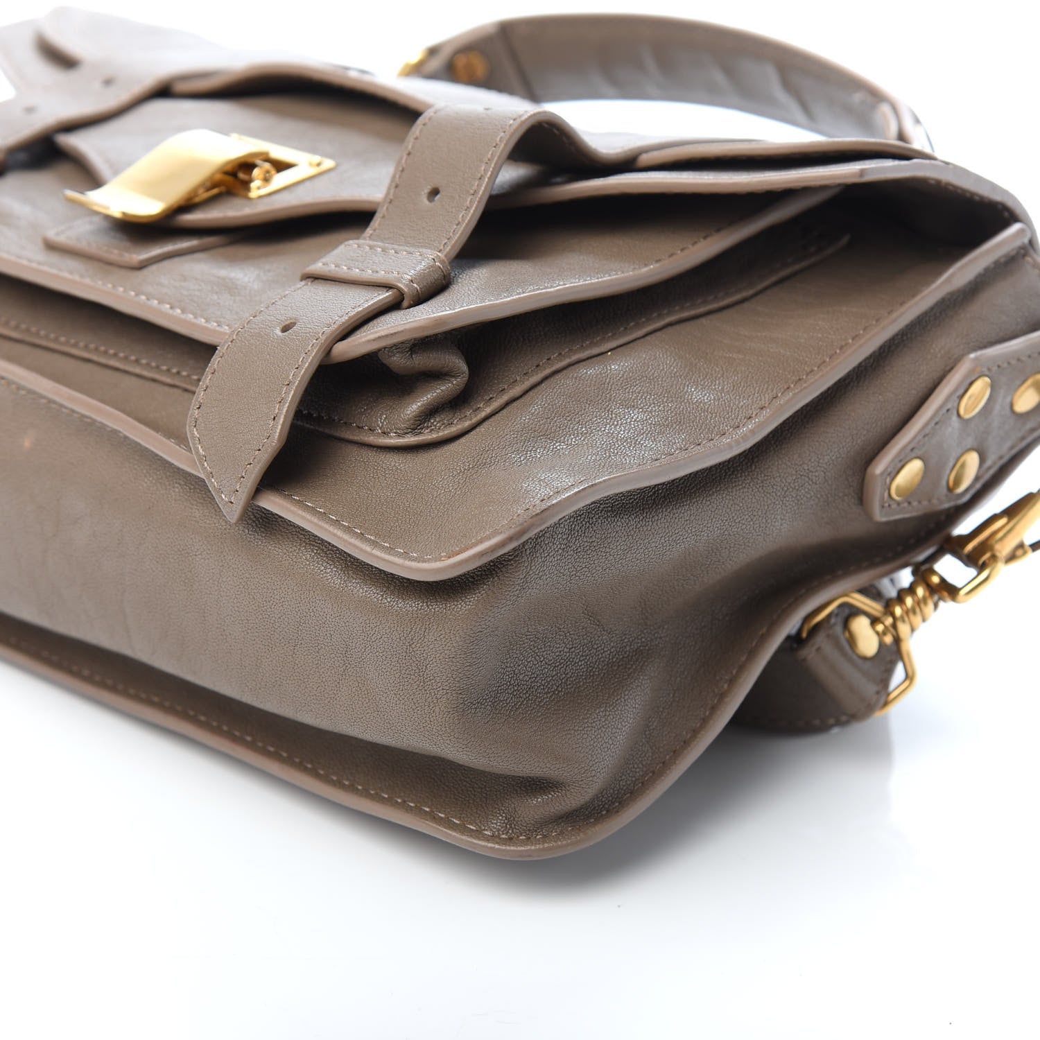 Proenza Schouler Lambskin Tiny PS1 Satchel Smoke 9 of 9