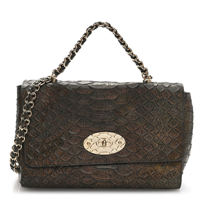 Mulberry Iridescent Nappa Crocodile Embossed Medium Lily Bronze 1 of 9