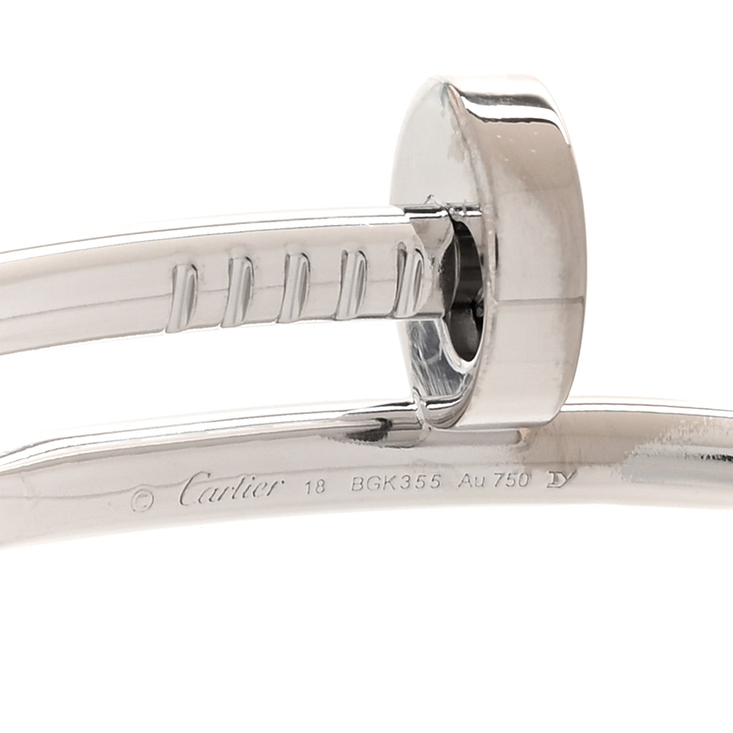 Cartier 18K White Gold Juste Un Clou Bracelet 18 3 of 4