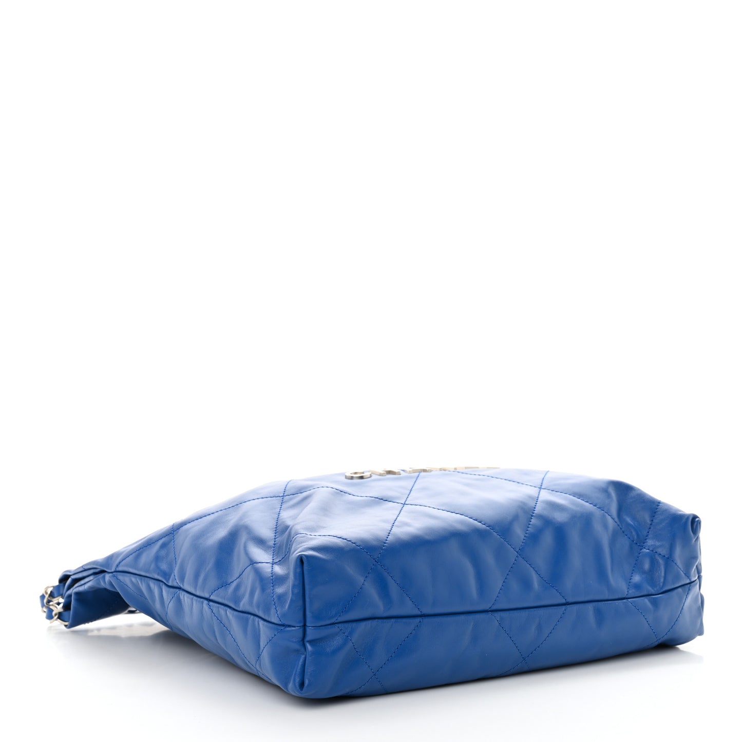 Shiny Calfskin Quilted Small Chanel 22 Dark Blue