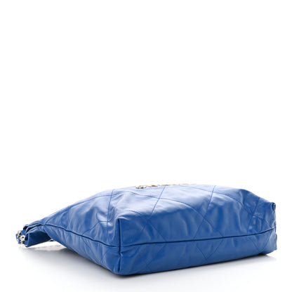 Chanel Shiny Calfskin Quilted Small Chanel 22 Dark Blue 5 of 11