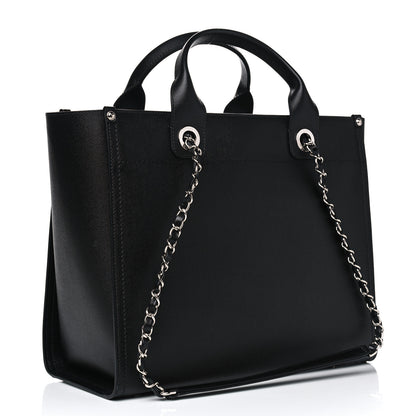 Chanel Caviar Small Studded Deauville Tote Black 2 of 4