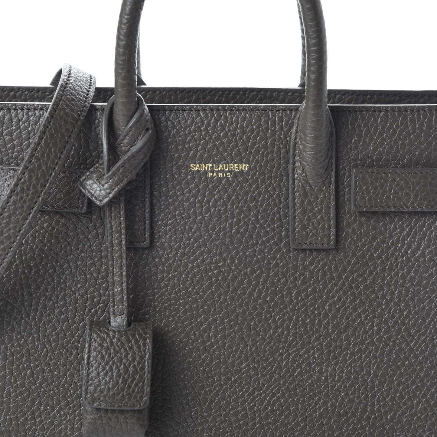 Grained Calfskin Nano Sac De Jour Fog