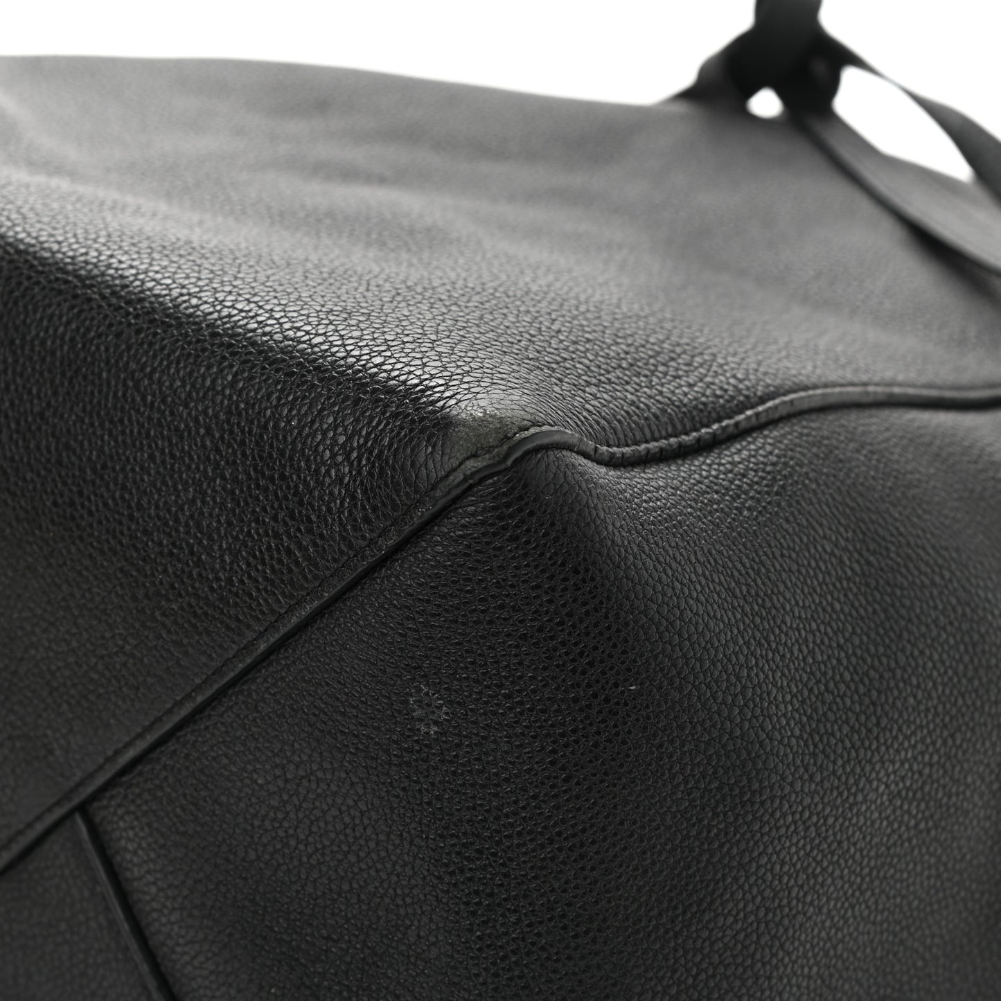 Soft Grained Calfskin Small Belt Cabas Phantom Black