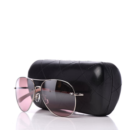 Chanel CC Aviator Sunglasses 4189-T-Q Pink 8 of 8