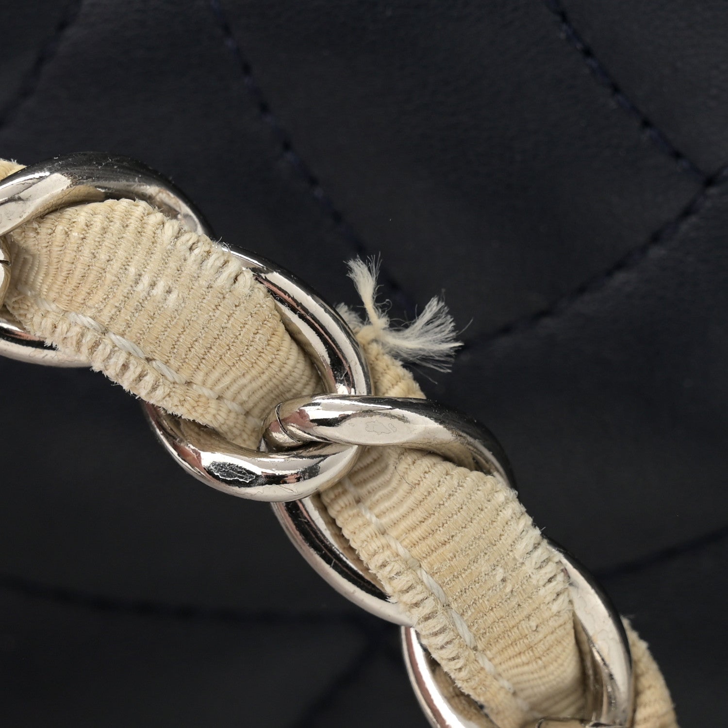 Chanel Lambskin Quilted Lido Shoulder Bag Dark Navy Blue 16 of 20