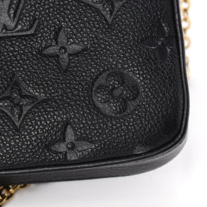 Louis Vuitton Empreinte Pochette Felicie Chain Wallet Black 9 of 14