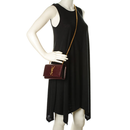 Saint Laurent Grain De Poudre Small Monogram Kate Satchel Armaranto 2 of 7
