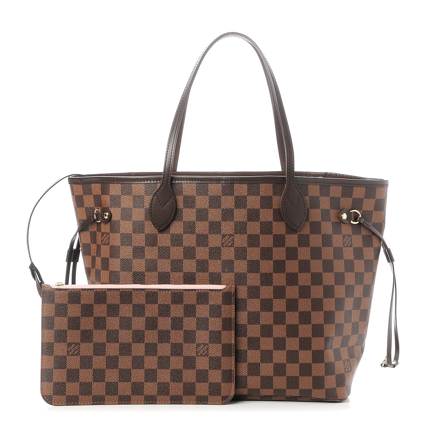 Damier Ebene Neo Neverfull MM Rose Ballerine