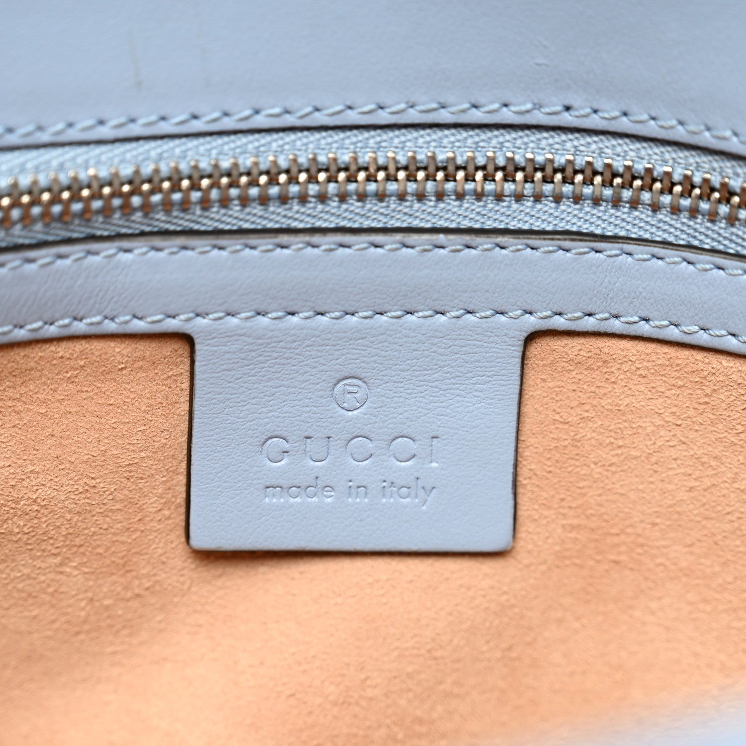 Gucci Calfskin Matelasse Small GG Marmont Shoulder Bag Porcelain Light Blue 7 of 10