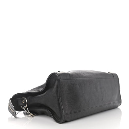 Balenciaga Chevre Silver Metallic Edge Hardware City Black 4 of 10