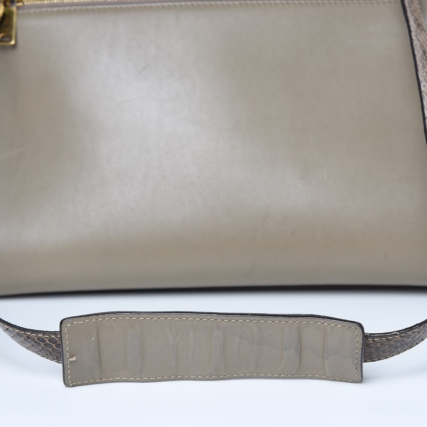 Celine Calfskin Suede Whipsnake Medium Trapeze Taupe 13 of 22