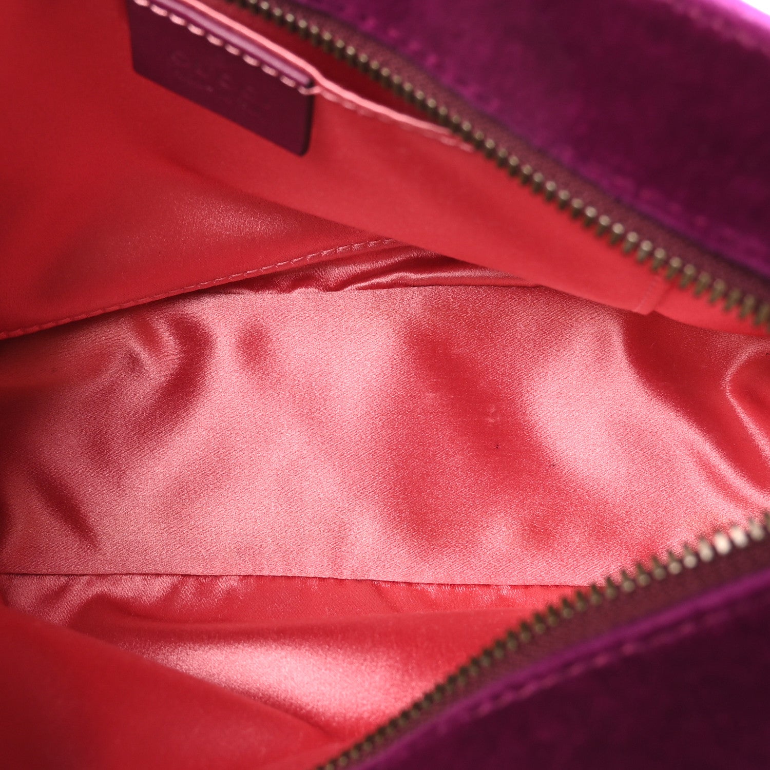 Gucci Velvet Matelasse Small GG Marmont Chain Shoulder Bag Cyclamen 4 of 9