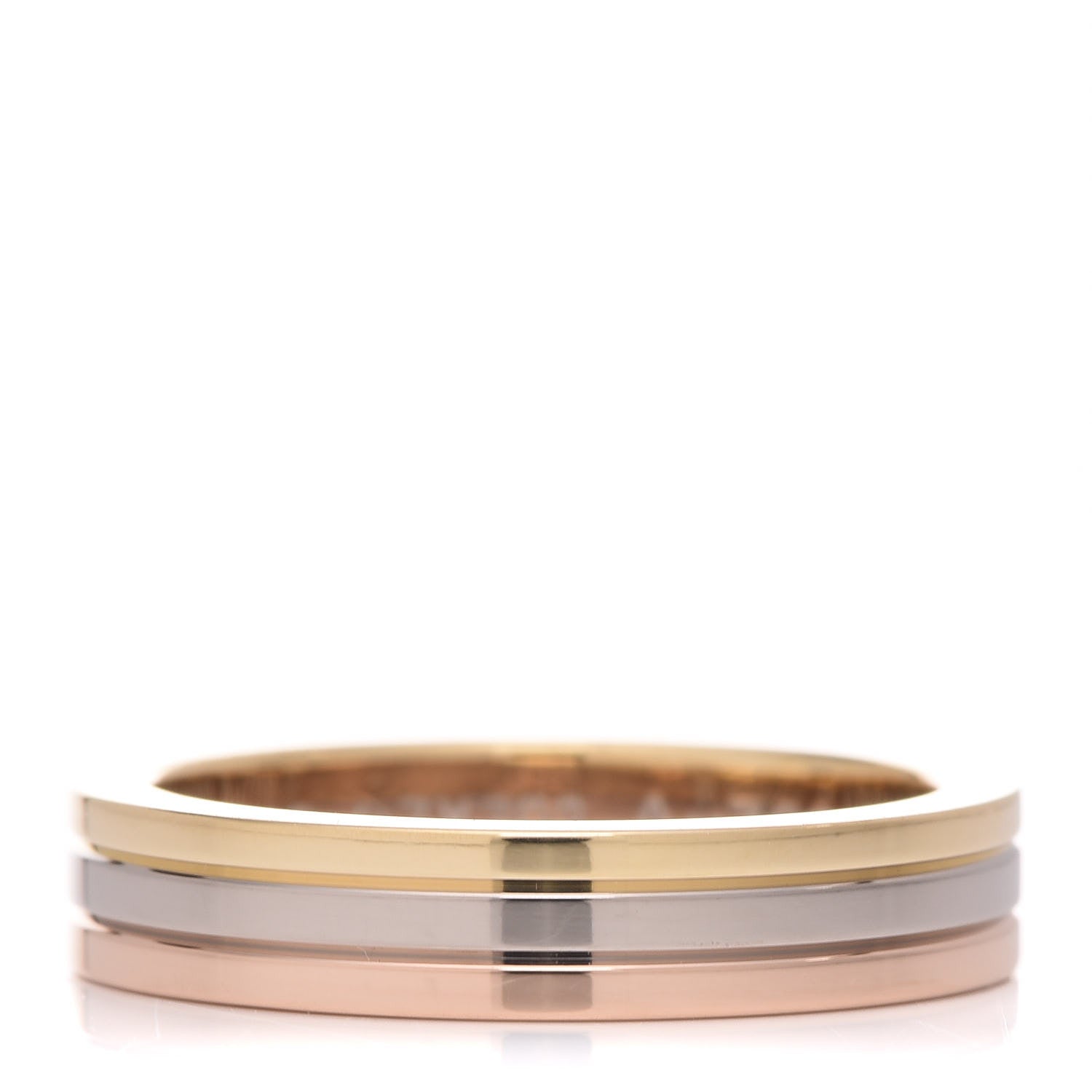 Cartier 18K Pink White Yellow Gold 3.5mm Vendome Louis Cartier Wedding Band Ring 45 3.25 1 of 5
