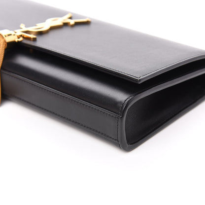 Saint Laurent Calfskin Classic Monogram Tassel Clutch Black 7 of 8