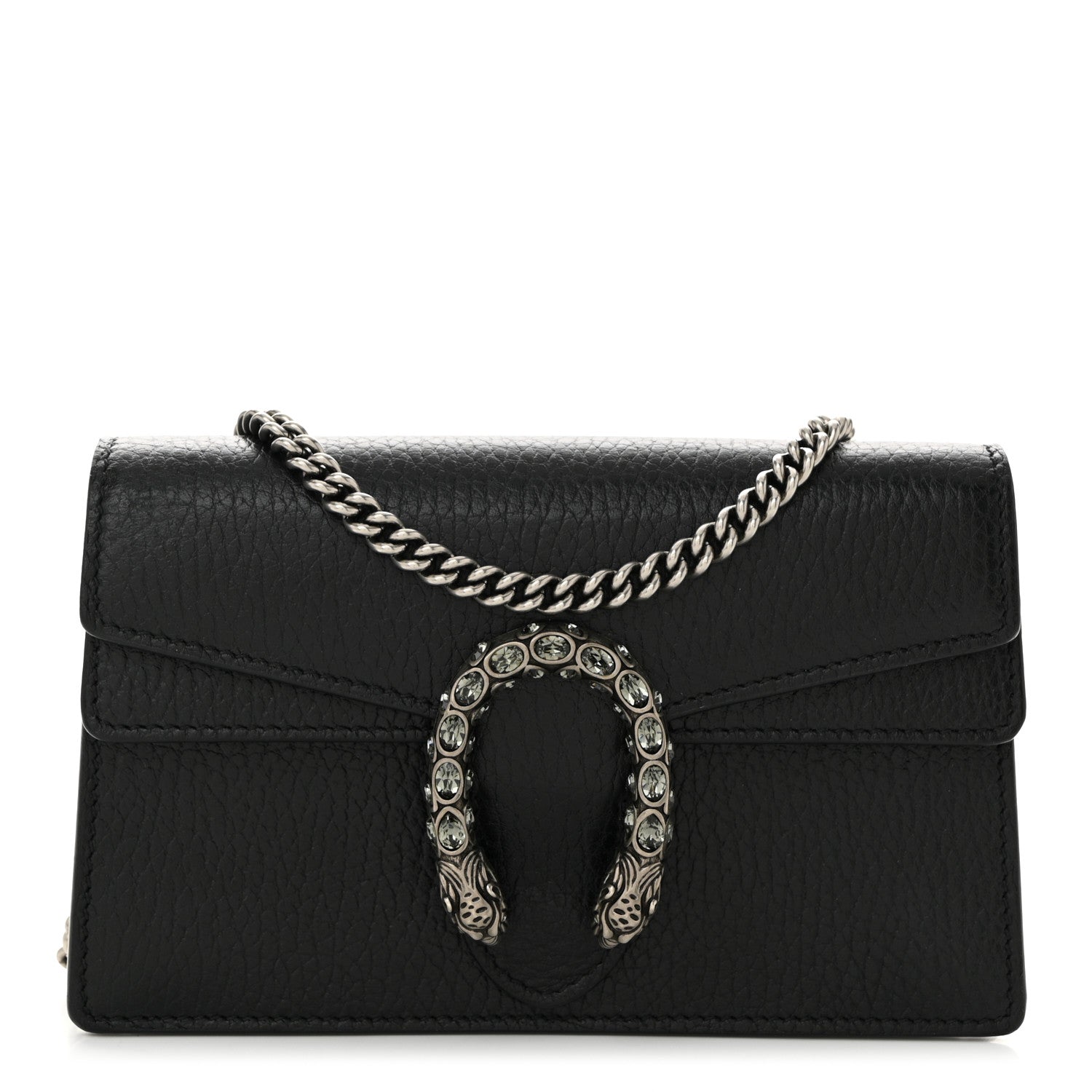 Gucci Calfskin Super Mini Dionysus Shoulder Bag Black 1 of 9