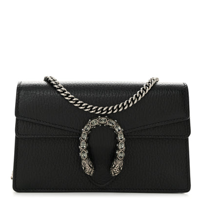 Gucci Calfskin Super Mini Dionysus Shoulder Bag Black 1 of 9