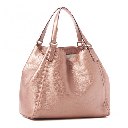 Gucci Metallic Pebbled Calfskin Medium Soho Shoulder Bag Pink 2 of 11