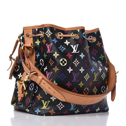 Louis Vuitton Monogram Multicolor Petit Noe Black 3 of 10