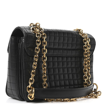 Celine Calfskin Quilted Medium C Bag Black 3 of 10