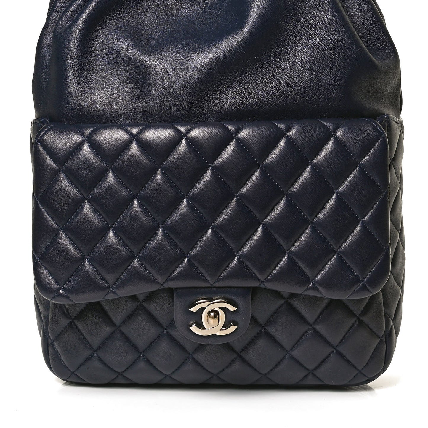Lambskin Quilted Large In Seoul Backpack Navy